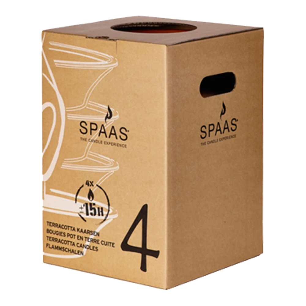 4x Ronde Vuurpot Large - Set Van 4 - Oranje Terracotta - SPAAS - Afbeelding 3