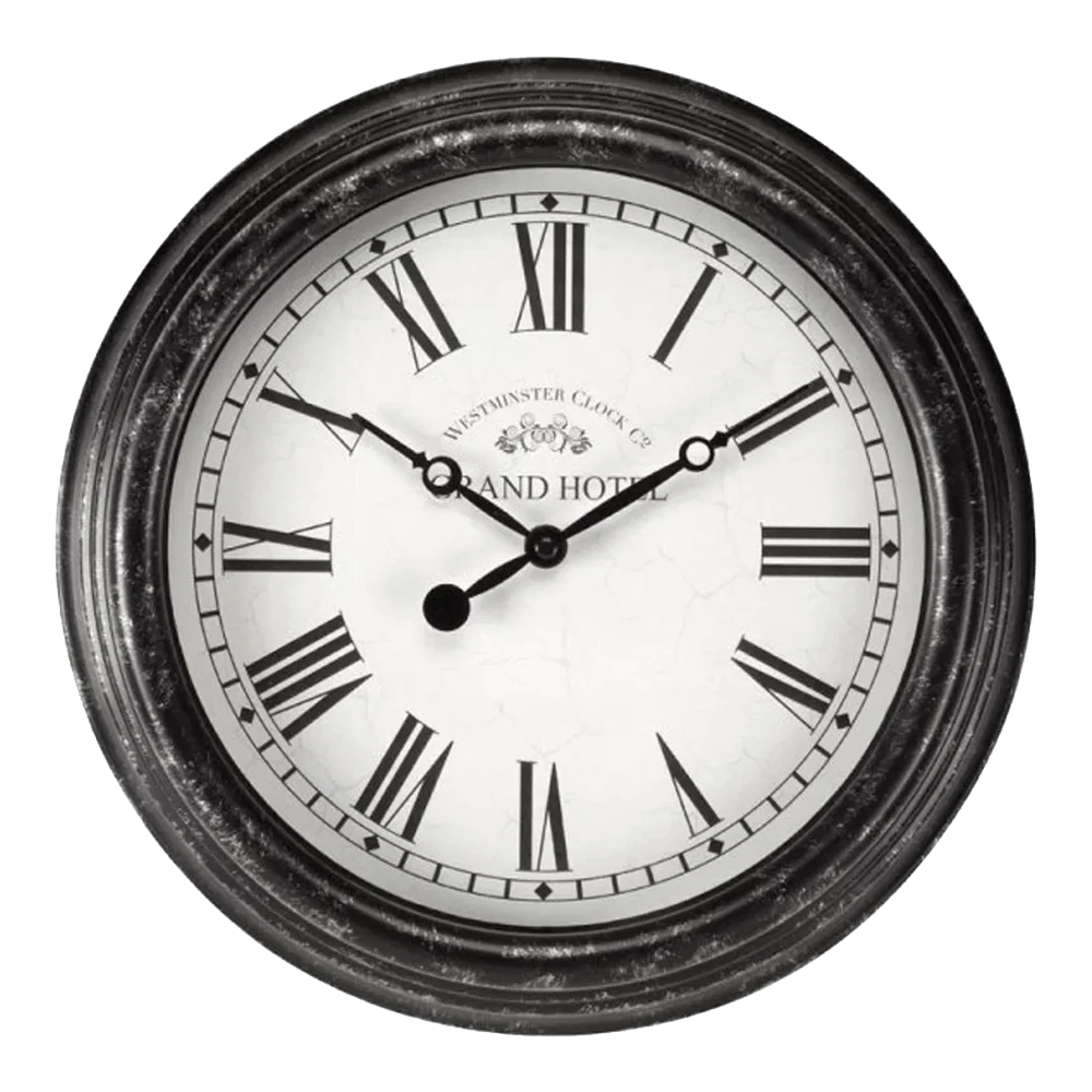Buitenklok Biarritz - 30cm - Zwart