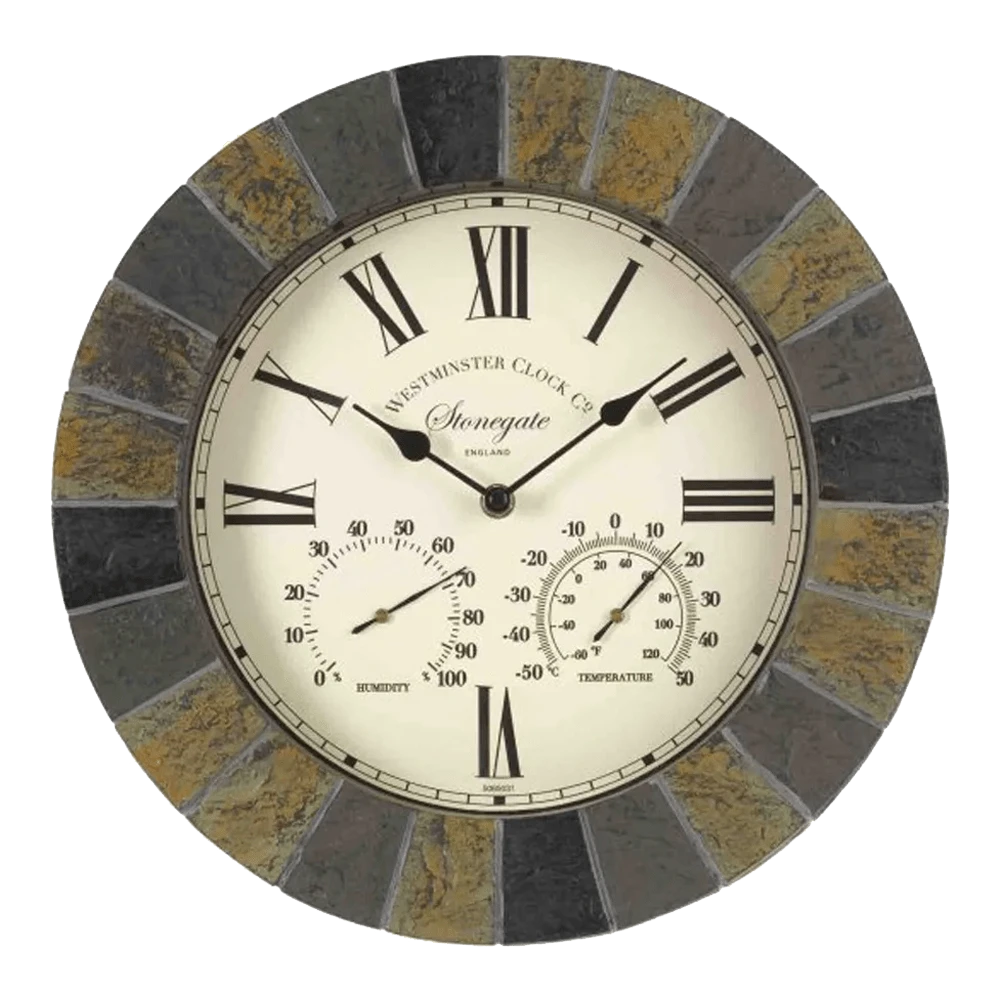 Buitenklok Stonegate - 3in1 - 35cm