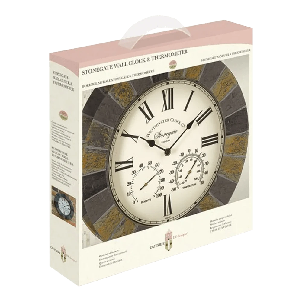 Buitenklok Stonegate - 3in1 - 35cm - Afbeelding 2