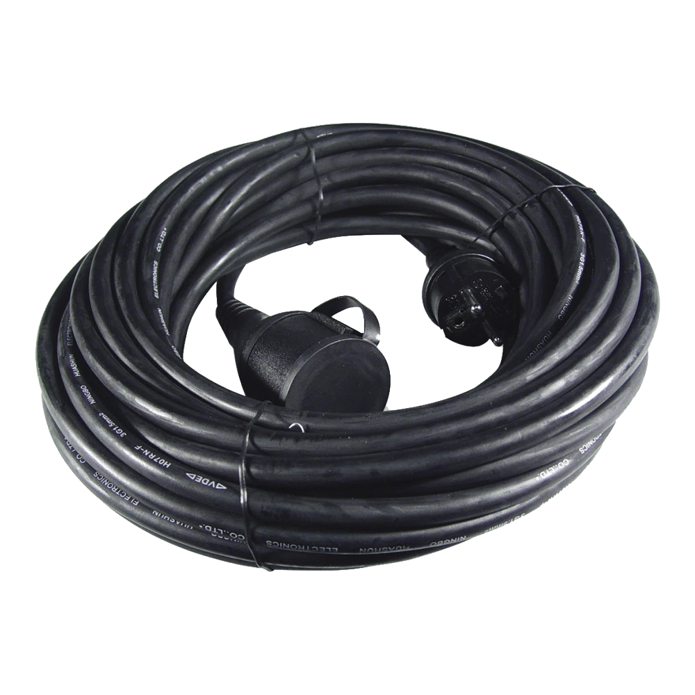 Calex Verlengkabel - Zwart - IP44 - 15m