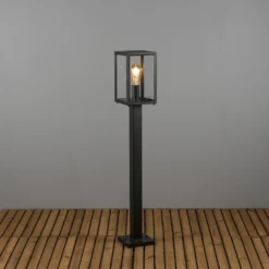 Konstsmide Carpi 230V 1 Lichts Staande Buitenlamp E27, 16x100cm, Transparant Glas, Max 60W
