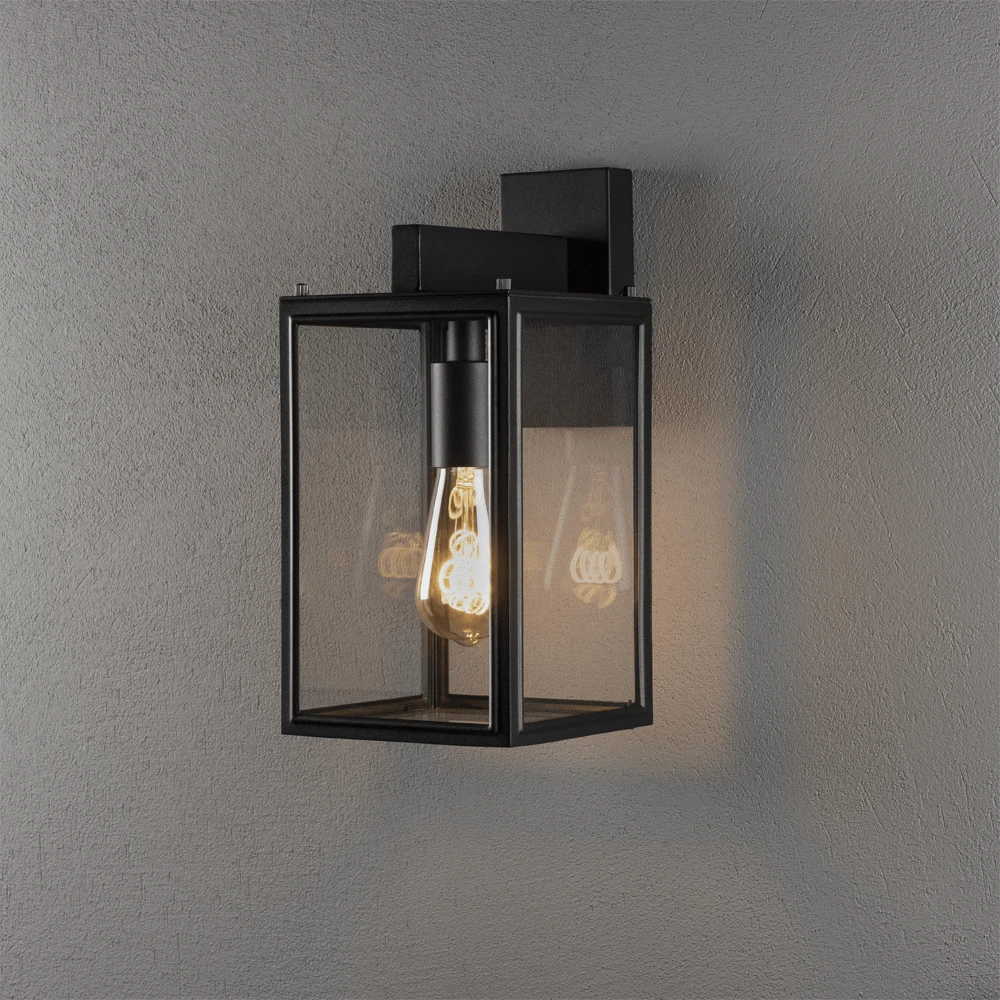 Konstsmide Carpi 230V Staande Buitenlamp Op Of Neerwaarts E27, 16.5x33cm, Transparant Glas, Max 60W