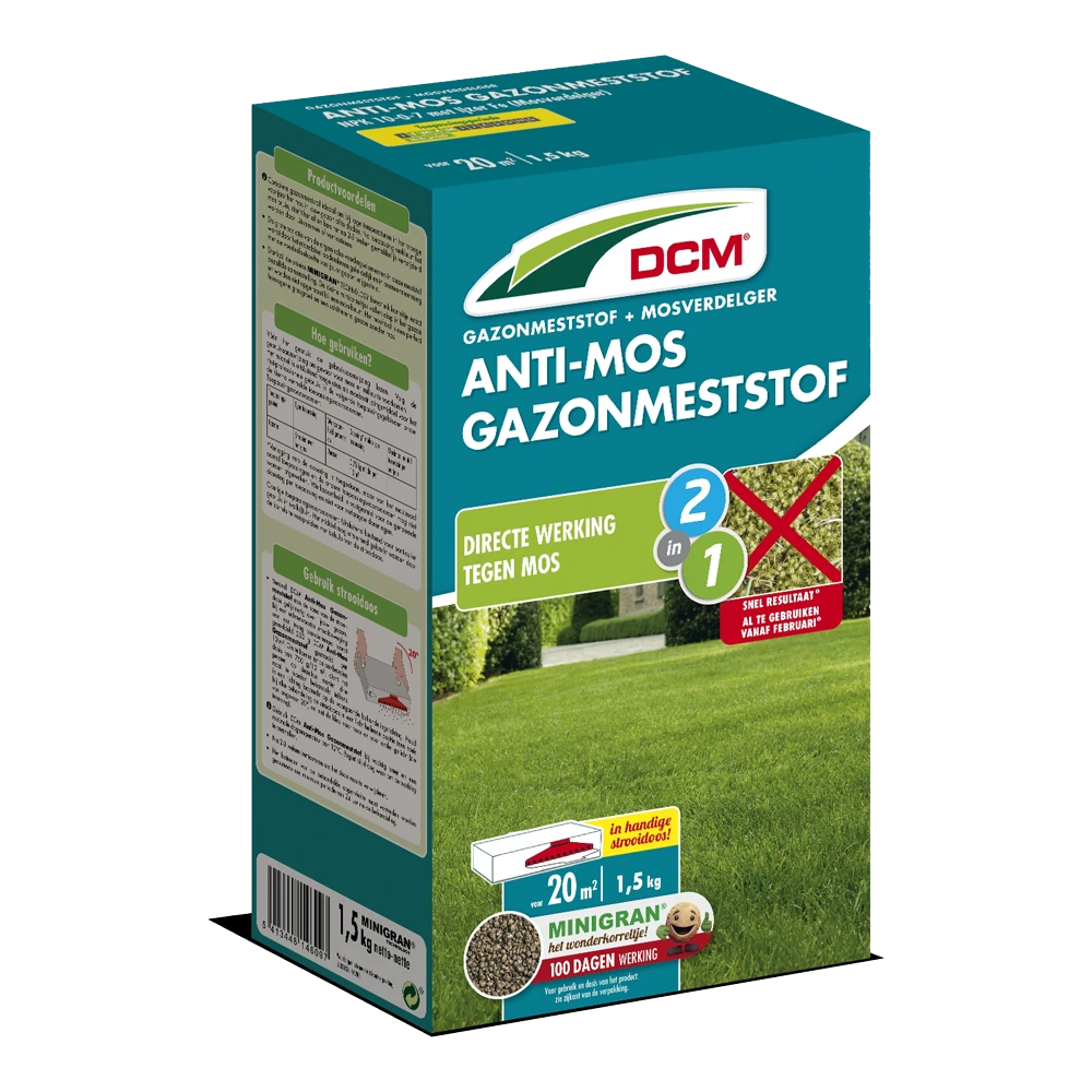 DCM Anti-mos Gazonmeststof - 1,5kg - Gazonmeststof