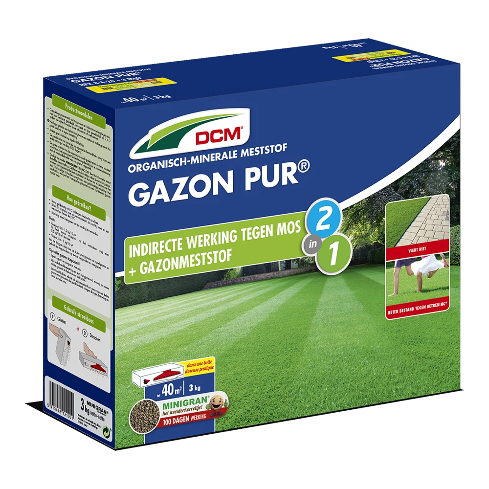DCM Meststof Gazon Puru00ae - 3kg - Gazonmeststof