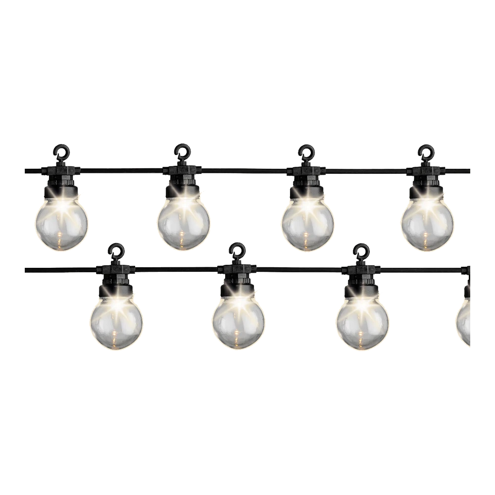 Lumineo Feestverlichting Lichtsnoer - Bolvorm - 950cm - 20 LEDS - Klassiek Warm - Afbeelding 3