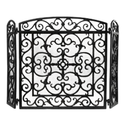 Haardscherm - Zwart - Fancy Flames