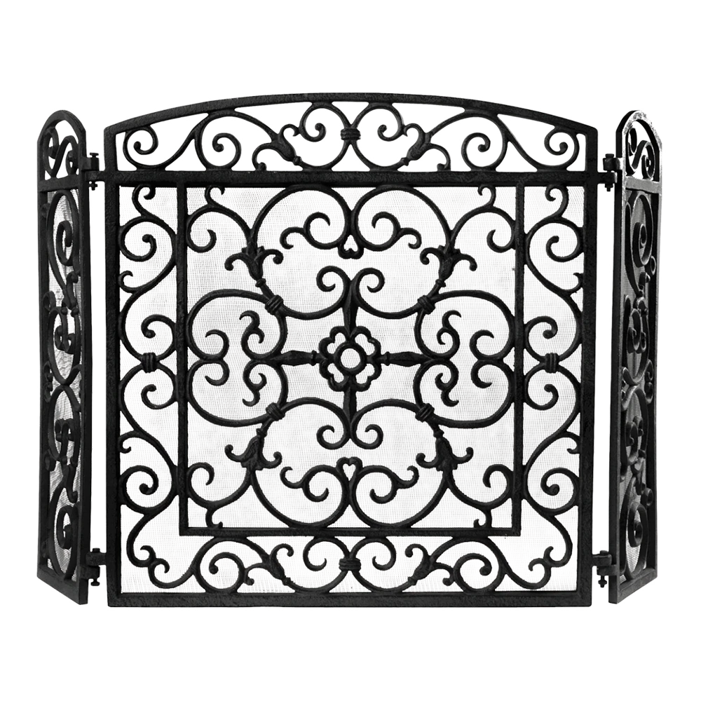 Haardscherm - Zwart - Fancy Flames