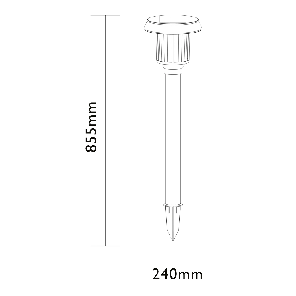 Luxform Hybride Solar Tuinlamp Oklahoma 150 Lumen - Afbeelding 4