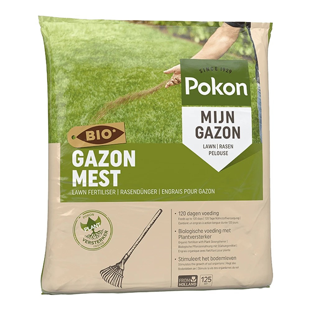Pokon Bio Gazonmest 8,4kg Voor 125mu00b2 - Gazonmeststof