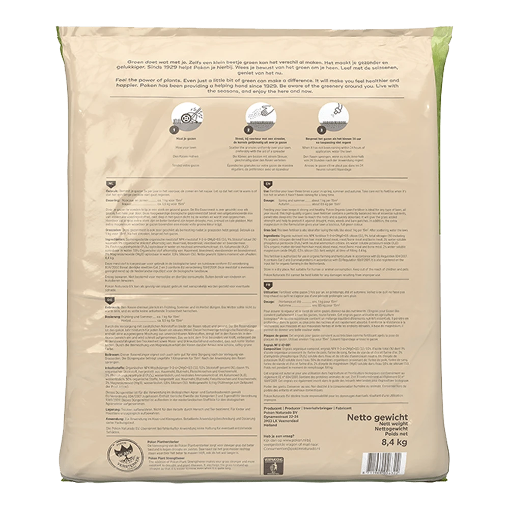 Pokon Bio Gazonmest 8,4kg Voor 125mu00b2 - Gazonmeststof - Afbeelding 2