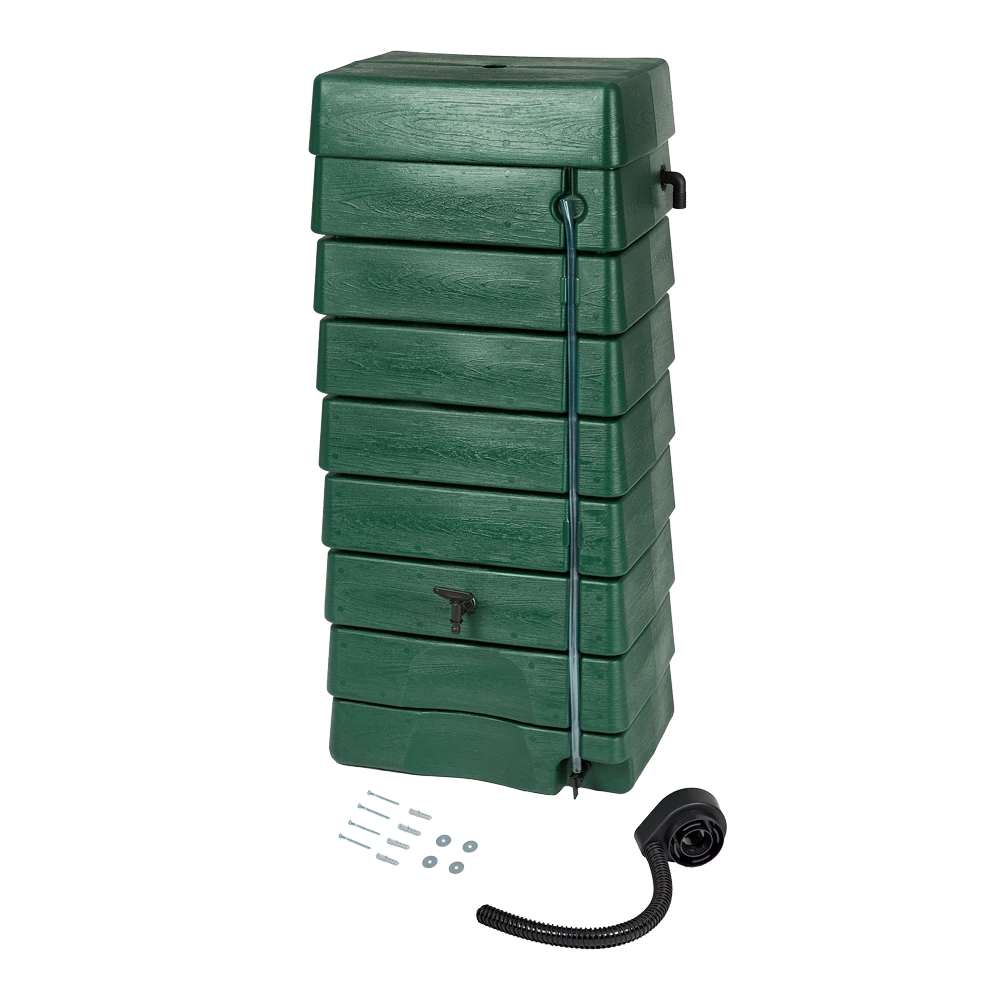 Regentank 276L Kunststof - Groen - H135x60x40cm - Nature