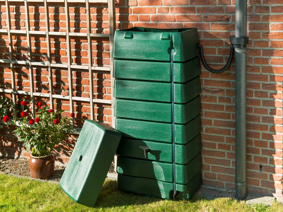 Regentank 276L Kunststof - Groen - H135x60x40cm - Nature - Afbeelding 4