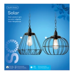 Lumineo Solar Hanglamp - LED - D28.3 X H27cm - Zwart - Assorti