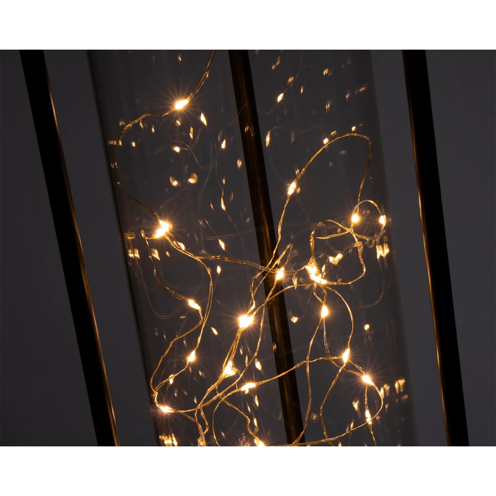 Lumineo Solar Lantaarn - LED - D20 X H49cm - Zwart - Afbeelding 4