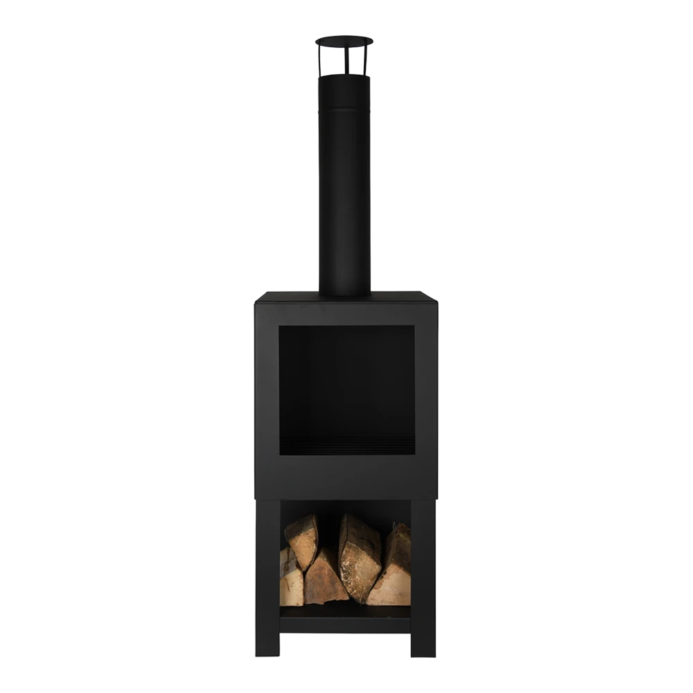 Tuinhaard Met Houtopslag - Fancy Flames